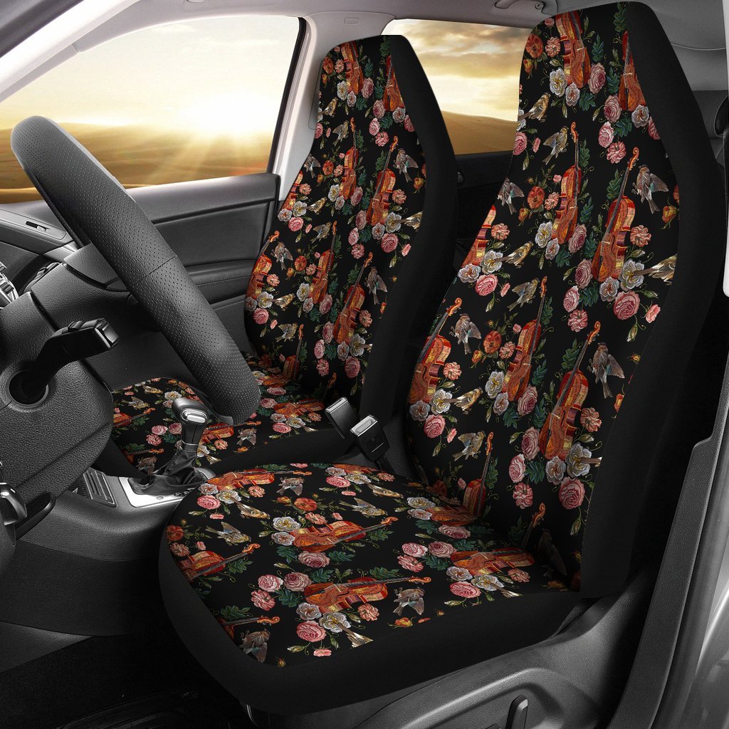 Print Pattern Violin Universal Fit Car Seat Cover-grizzshop