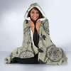 Print Pattern World Map Hooded Blanket-grizzshop