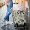 Print Pattern World Map Luggage Cover Protector-grizzshop