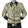 Print Pattern World Map Men's Bomber Jacket-grizzshop