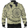 Print Pattern World Map Men's Bomber Jacket-grizzshop