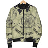 Print Pattern World Map Men's Bomber Jacket-grizzshop