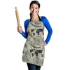 Print Pattern World Map Women's Apron-grizzshop