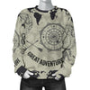 Print Pattern World Map Women's Sweatshirt-grizzshop