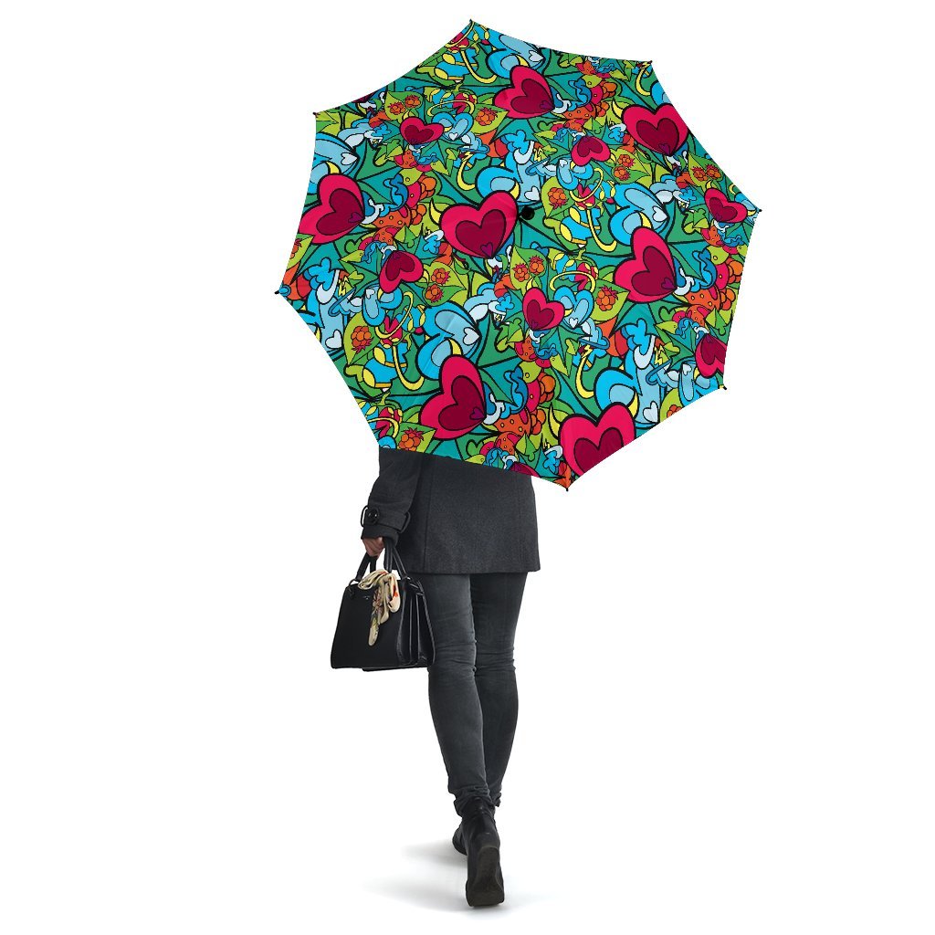 Print PatternTrippy Automatic Foldable Umbrella-grizzshop