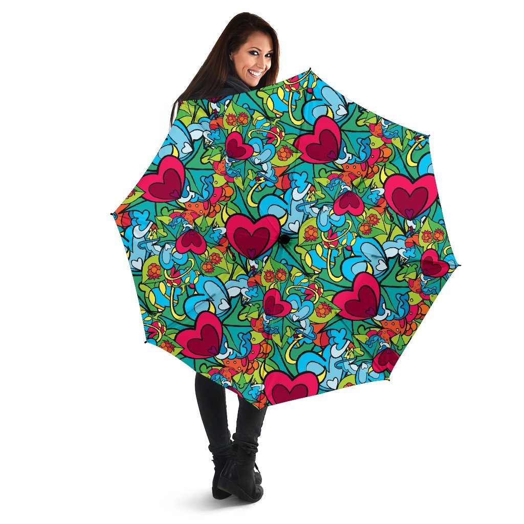 Print PatternTrippy Automatic Foldable Umbrella-grizzshop