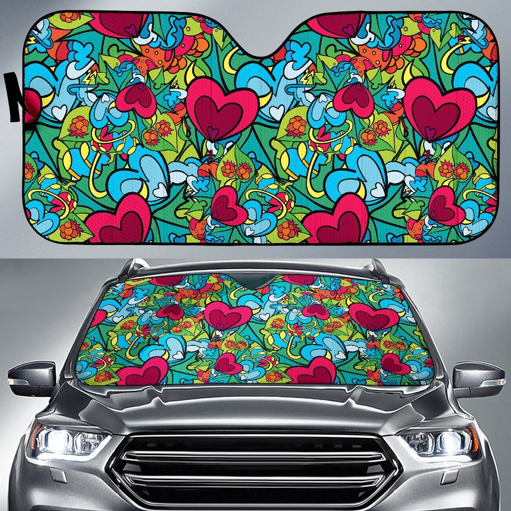 Print PatternTrippy Car Sun Shade-grizzshop
