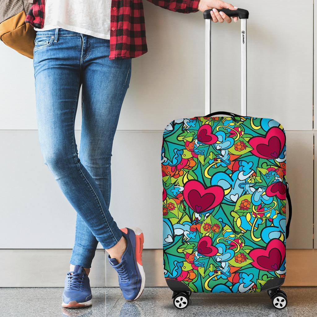 Print PatternTrippy Luggage Cover Protector-grizzshop