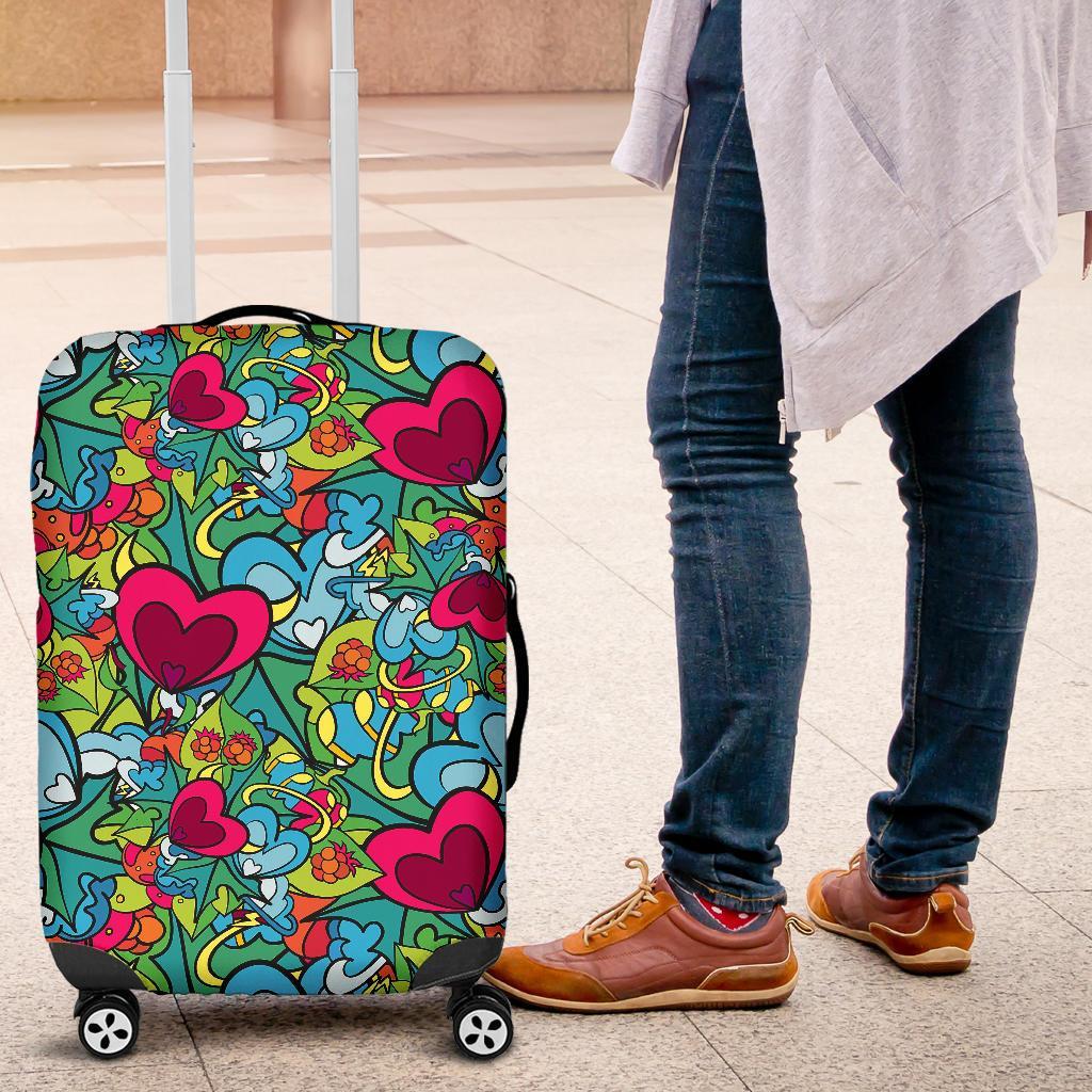 Print PatternTrippy Luggage Cover Protector-grizzshop