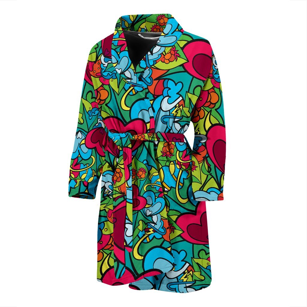 Print PatternTrippy Men Long Robe-grizzshop