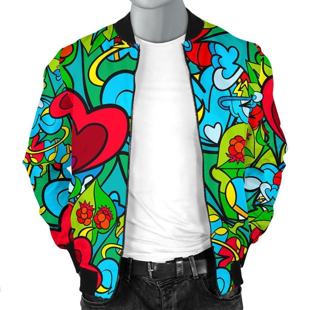 Print PatternTrippy Men's Bomber Jacket-grizzshop