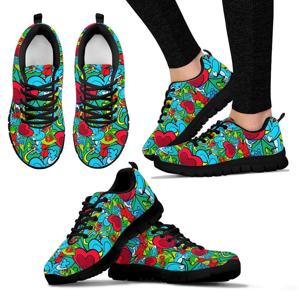 Print PatternTrippy Sneaker Shoes For Men Women-grizzshop