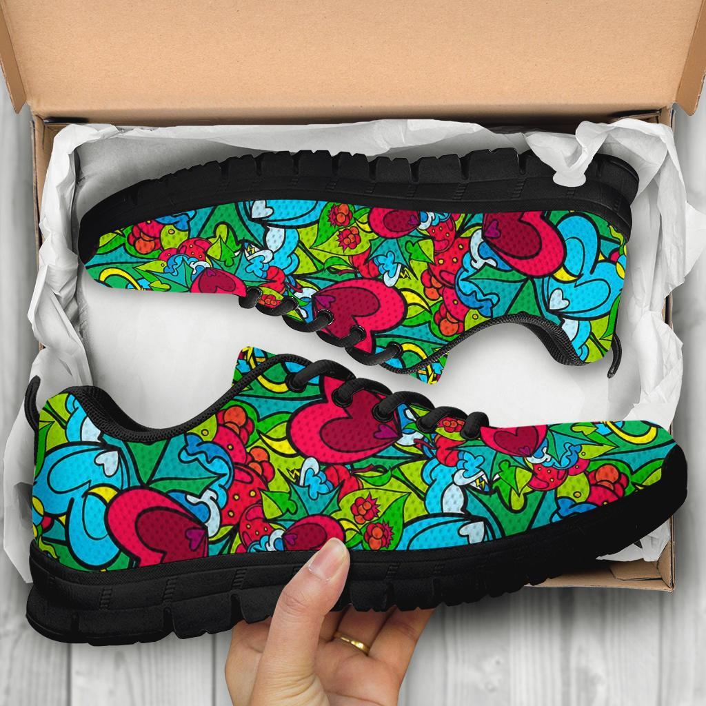 Print PatternTrippy Sneaker Shoes For Men Women-grizzshop