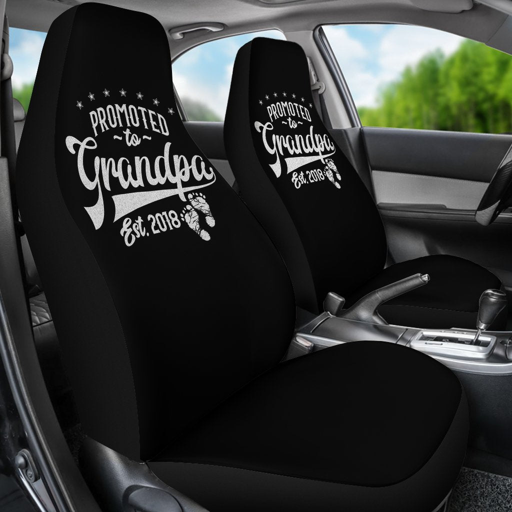 Promoted To Grandpa | Car Seat Covers-grizzshop