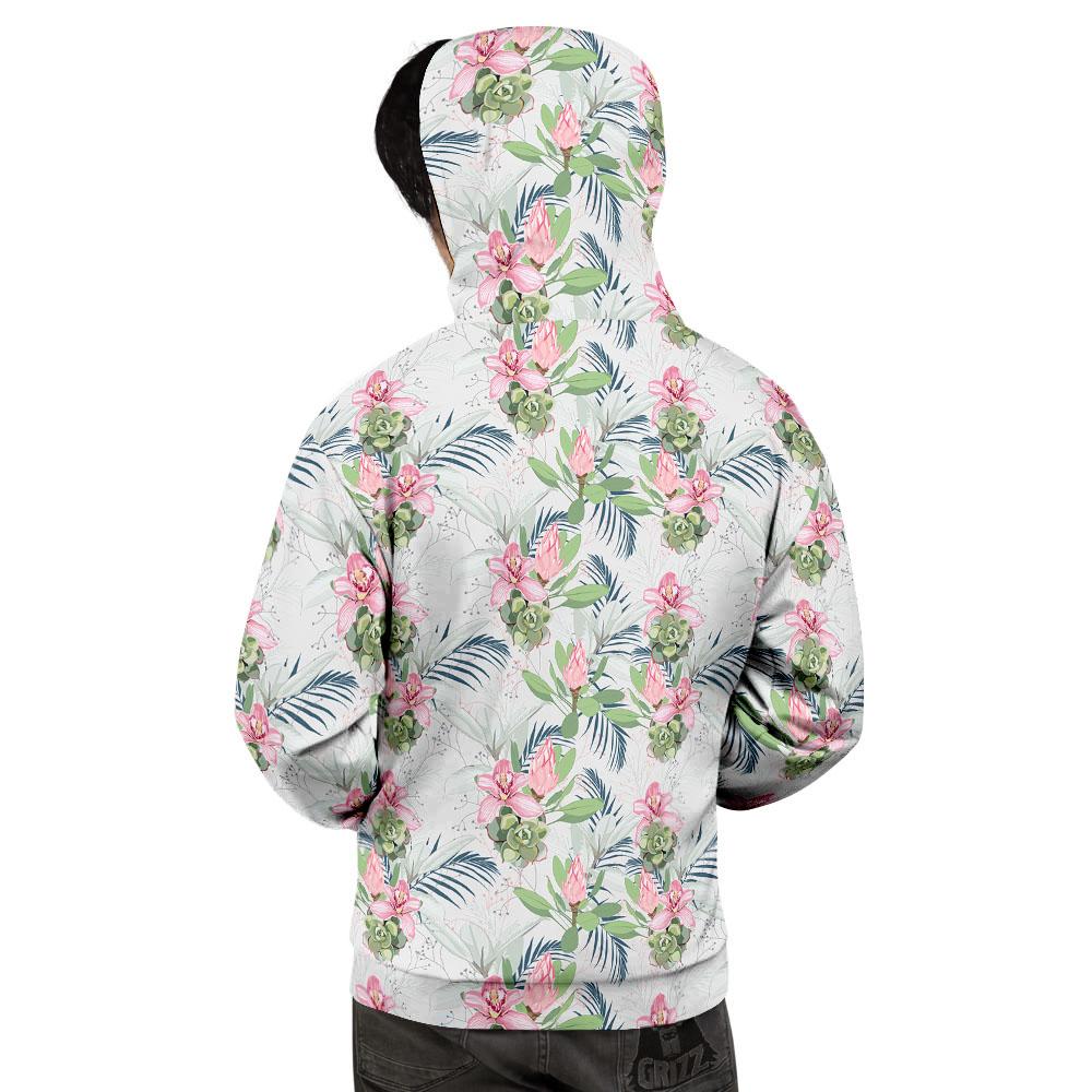 Protea Pink Print Pattern Men's Hoodie-grizzshop