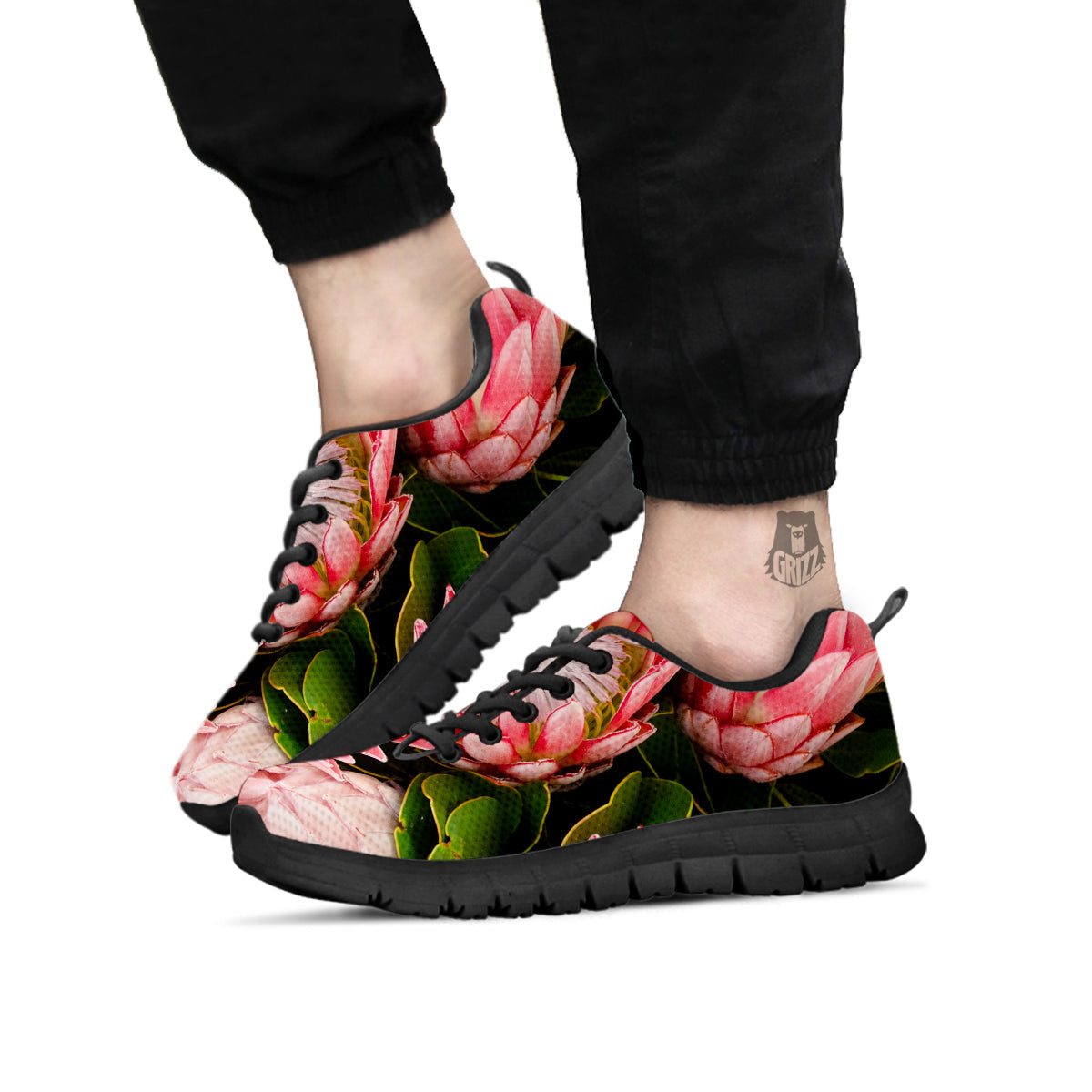 Proteas Bunches Print Black Sneaker-grizzshop