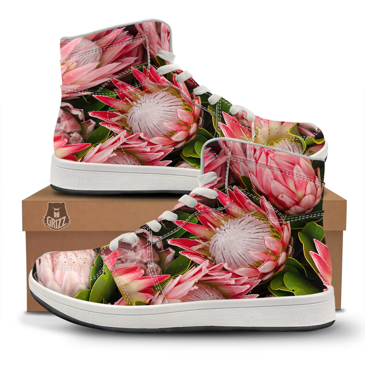 Proteas Bunches Print High Top Sneakers-grizzshop