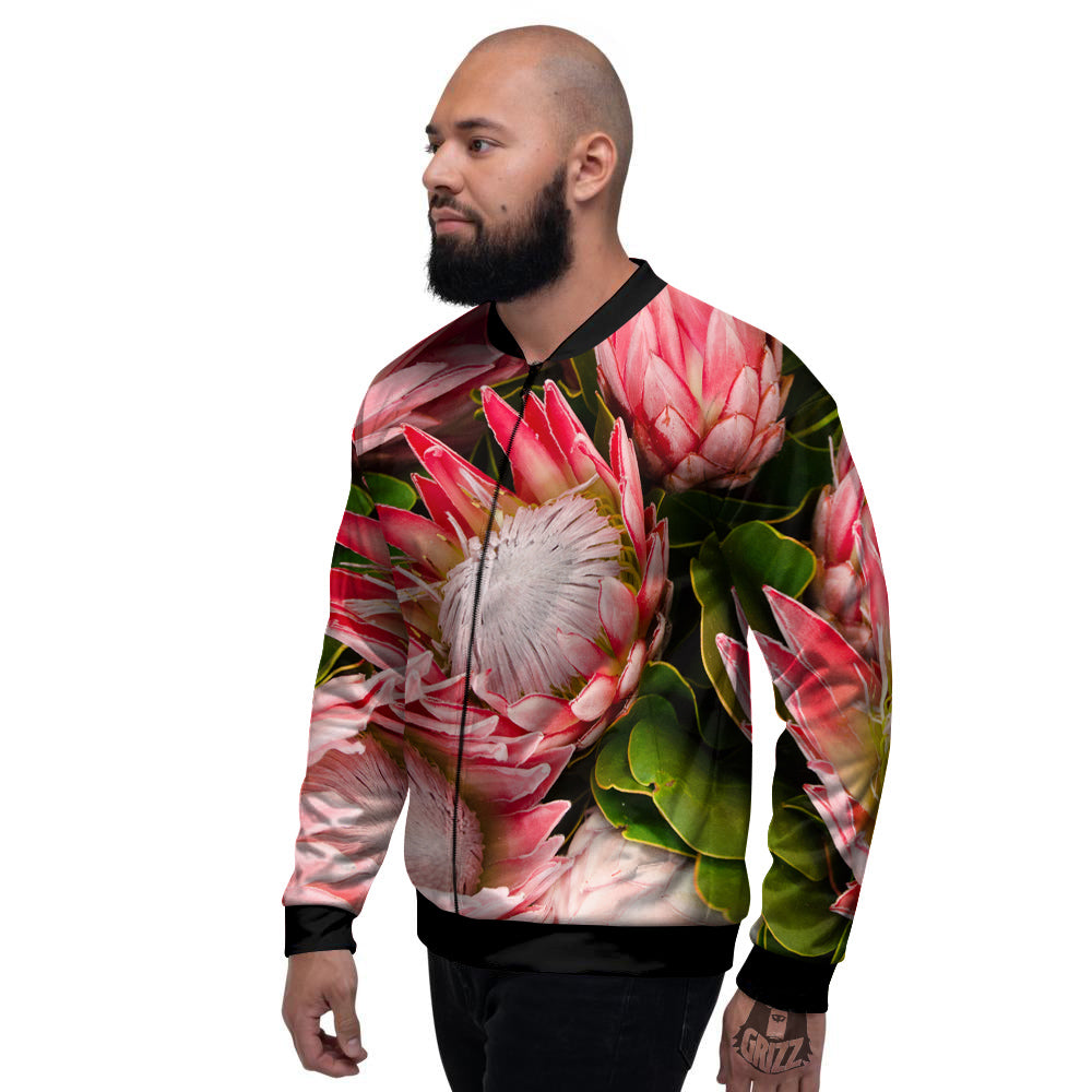 Proteas Bunches Print Men's Bomber Jacket-grizzshop