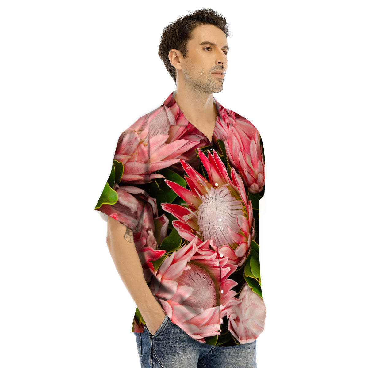 Proteas Bunches Print Men's Hawaiian Shirt-grizzshop