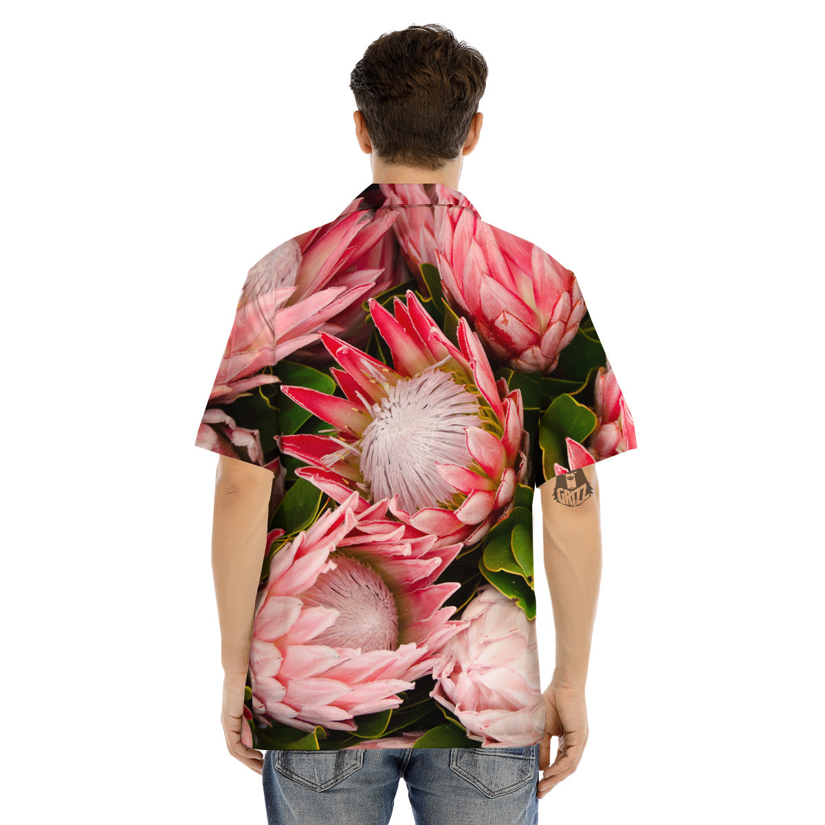 Proteas Bunches Print Men's Hawaiian Shirt-grizzshop