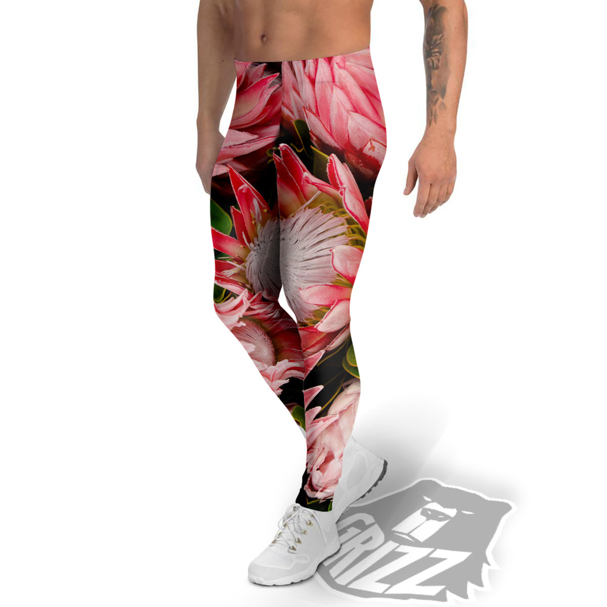 Proteas Bunches Print Men's Leggings-grizzshop
