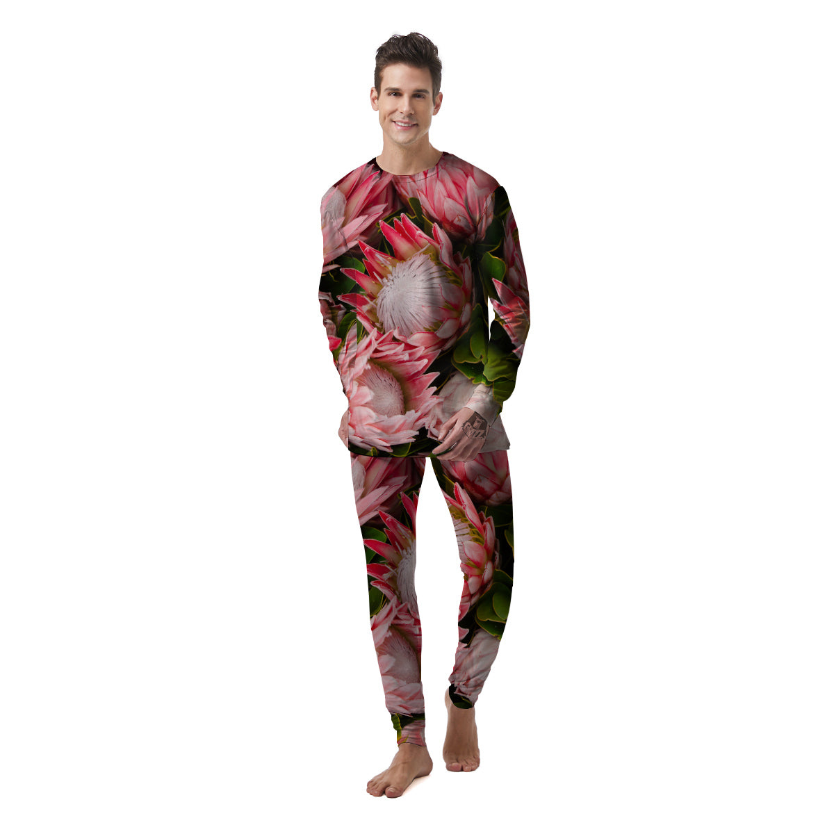 Proteas Bunches Print Men's Pajamas-grizzshop