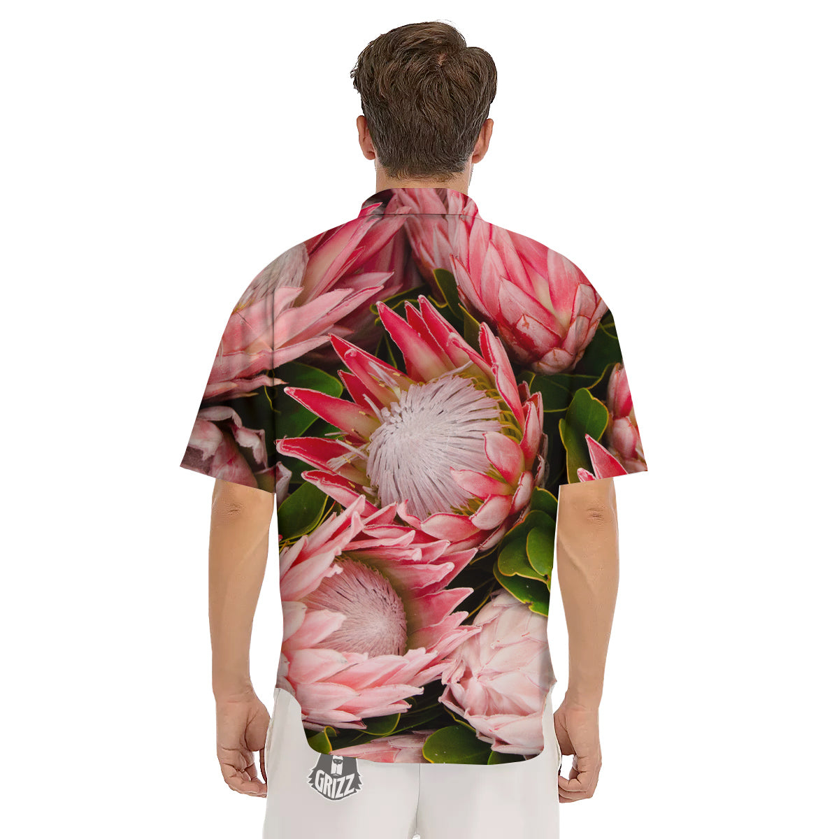 Proteas Bunches Print Men's Short Sleeve Shirts-grizzshop