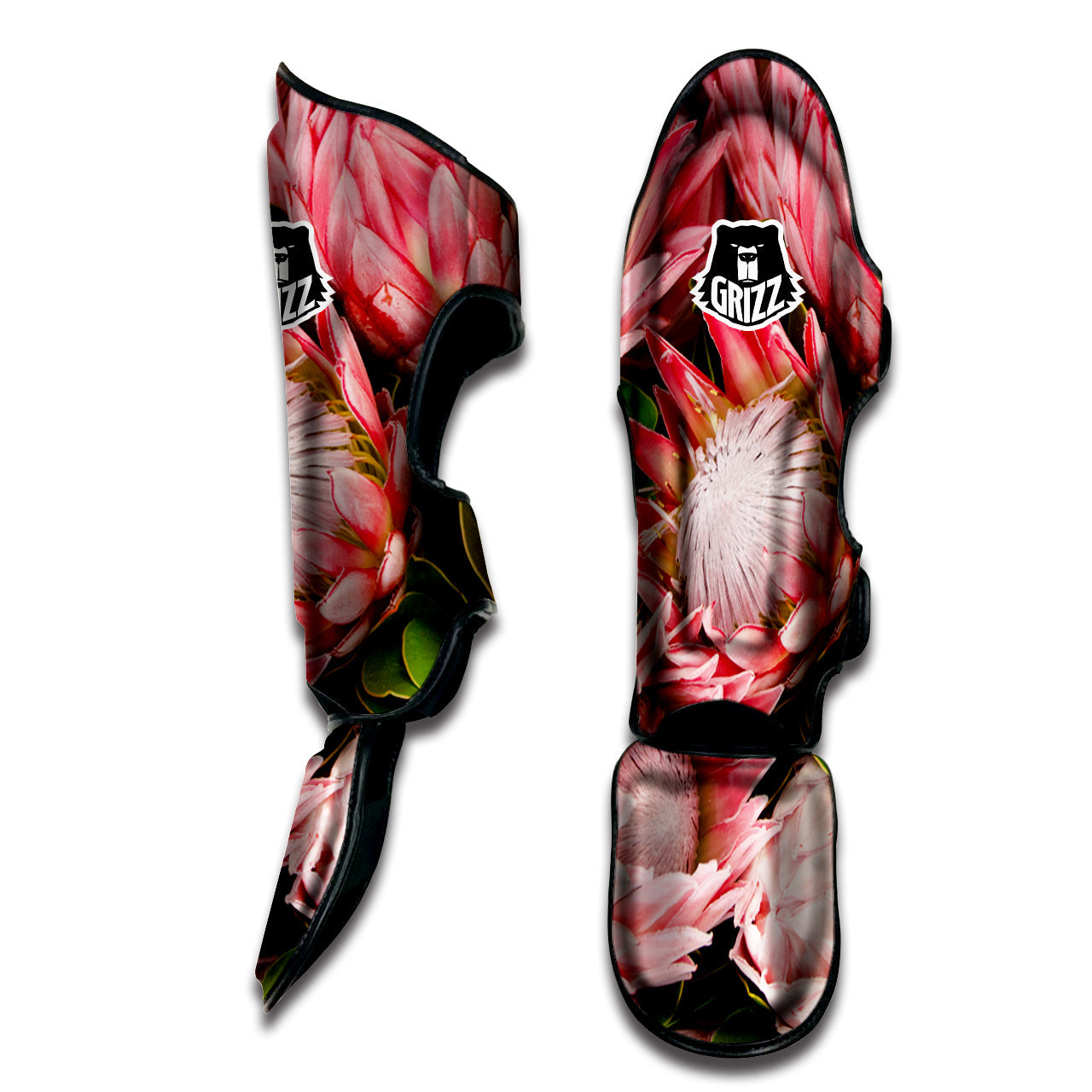 Proteas Bunches Print Muay Thai Shin Guards-grizzshop