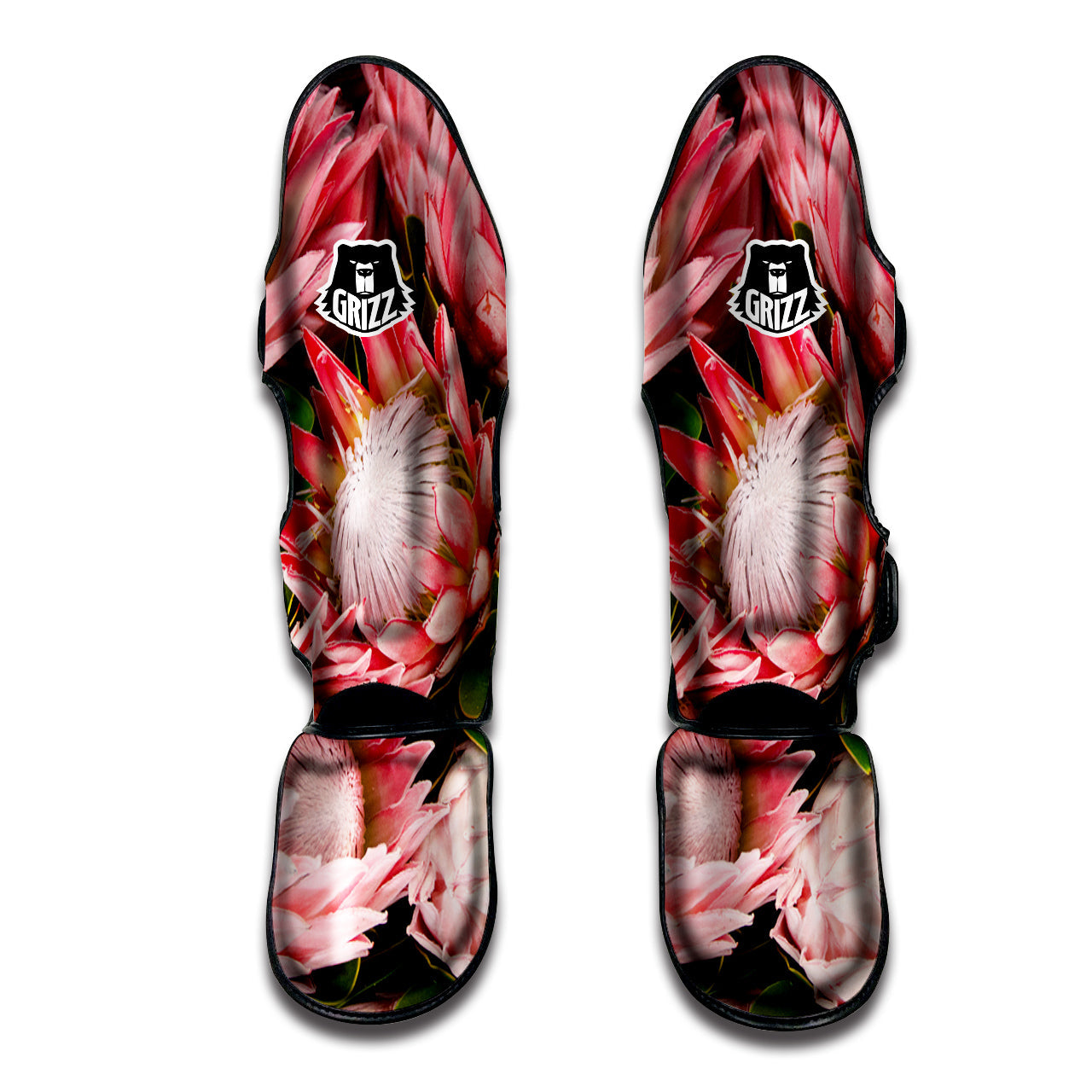 Proteas Bunches Print Muay Thai Shin Guards-grizzshop