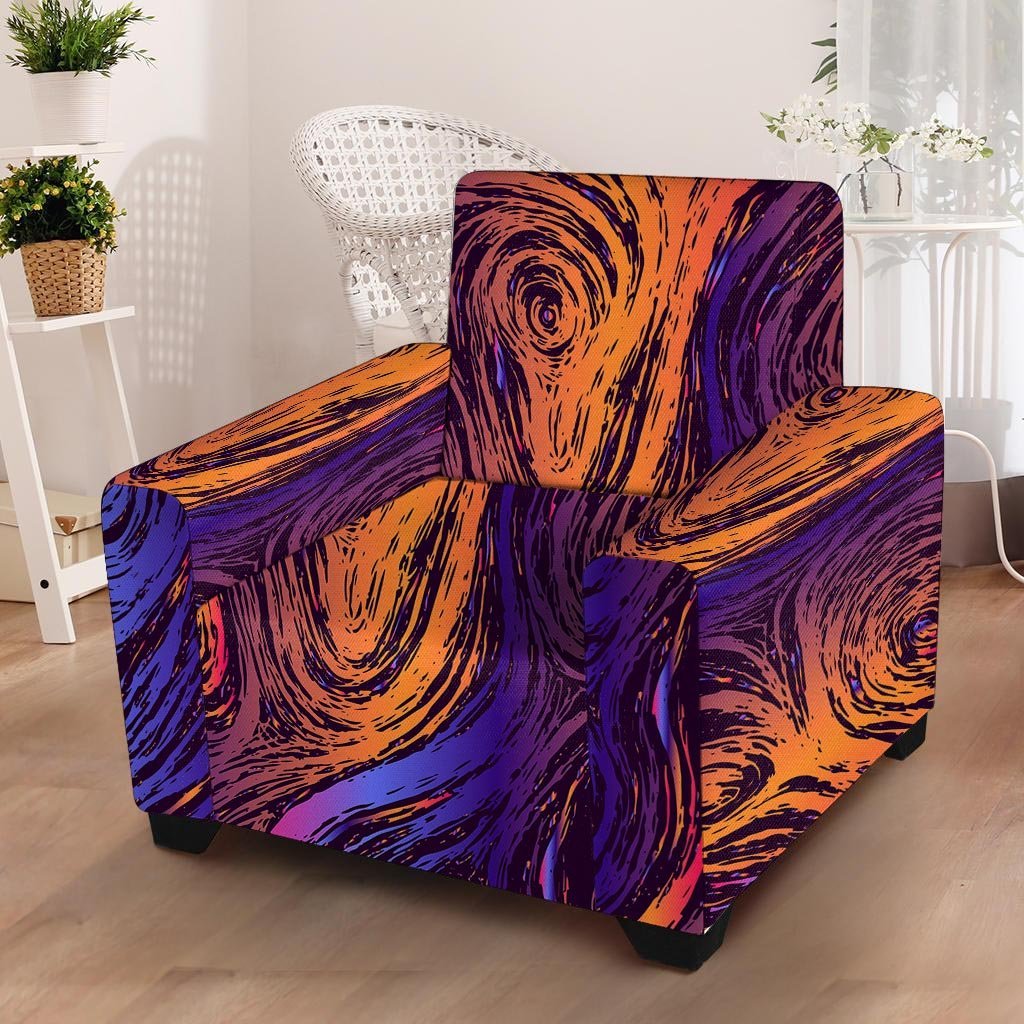 Psychedelic Abstract Armchair Cover-grizzshop