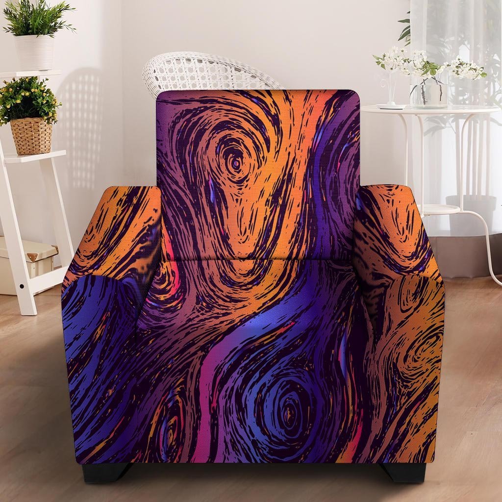 Psychedelic Abstract Armchair Cover-grizzshop