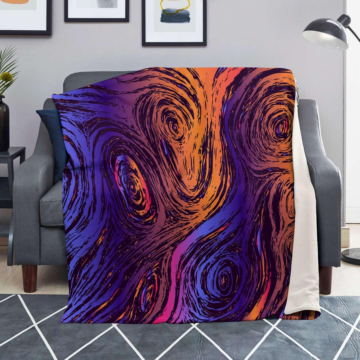 Psychedelic Abstract Blanket-grizzshop