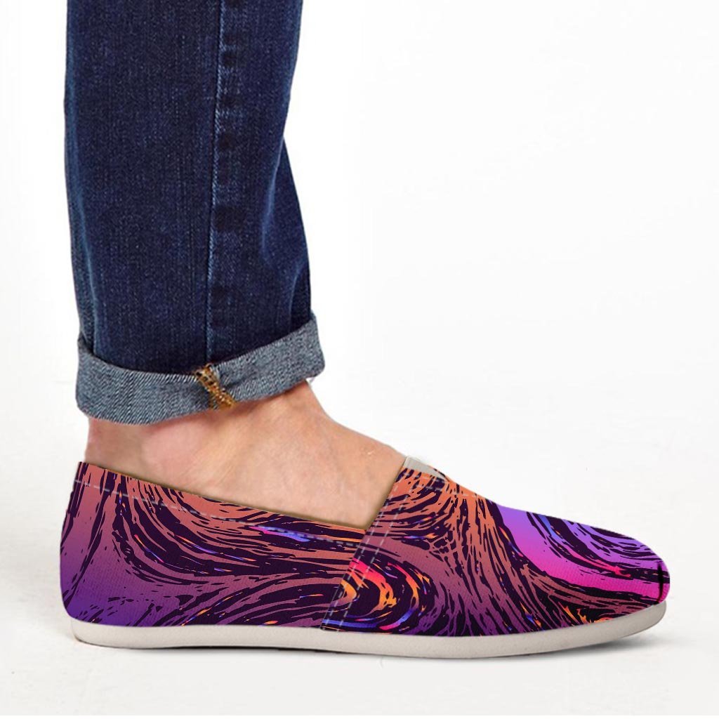 Psychedelic Abstract Canvas Shoes-grizzshop