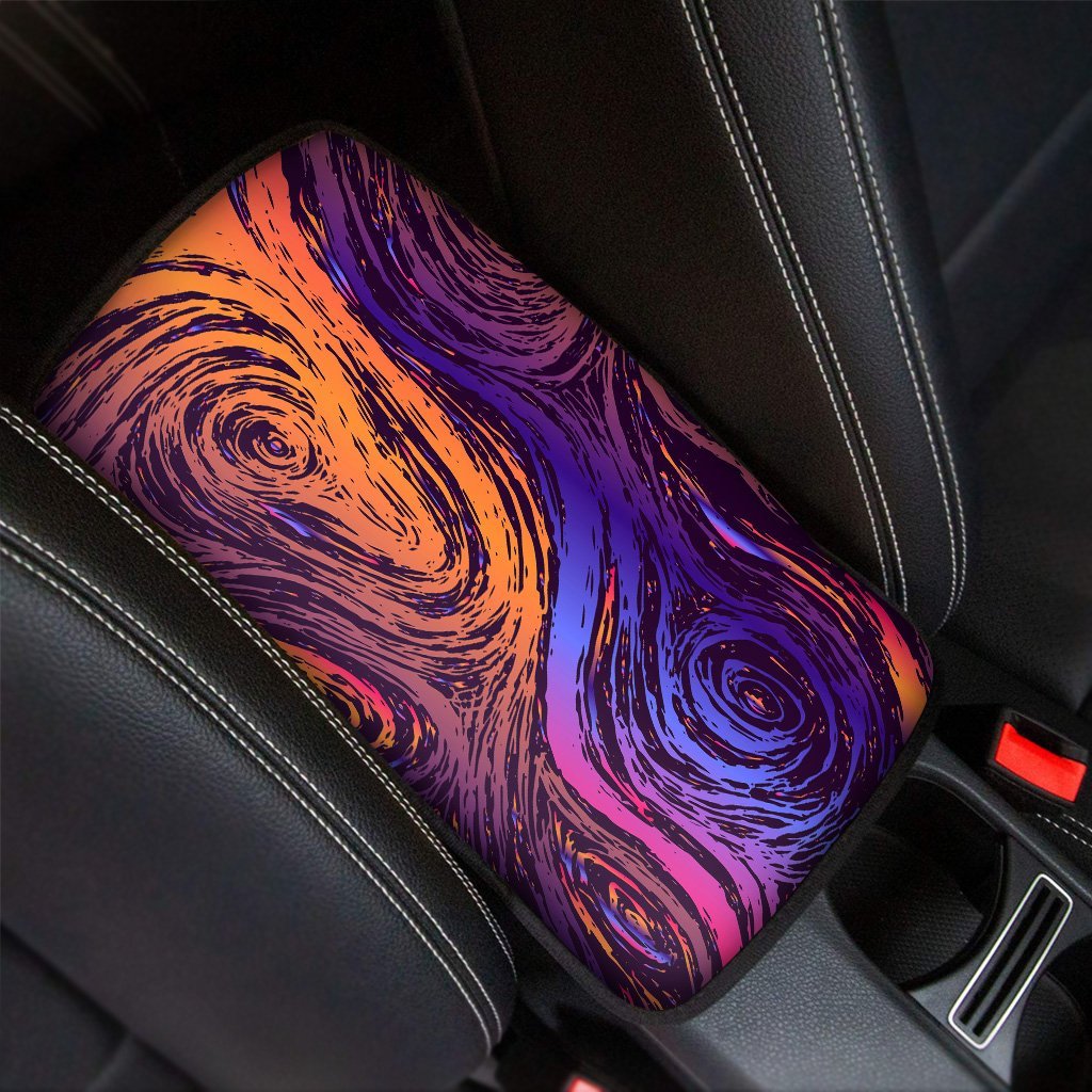 Psychedelic Abstract Car Console Cover-grizzshop