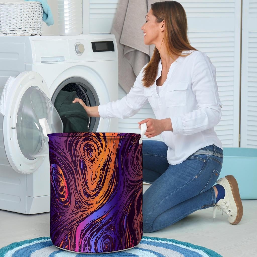 Psychedelic Abstract Laundry Basket-grizzshop