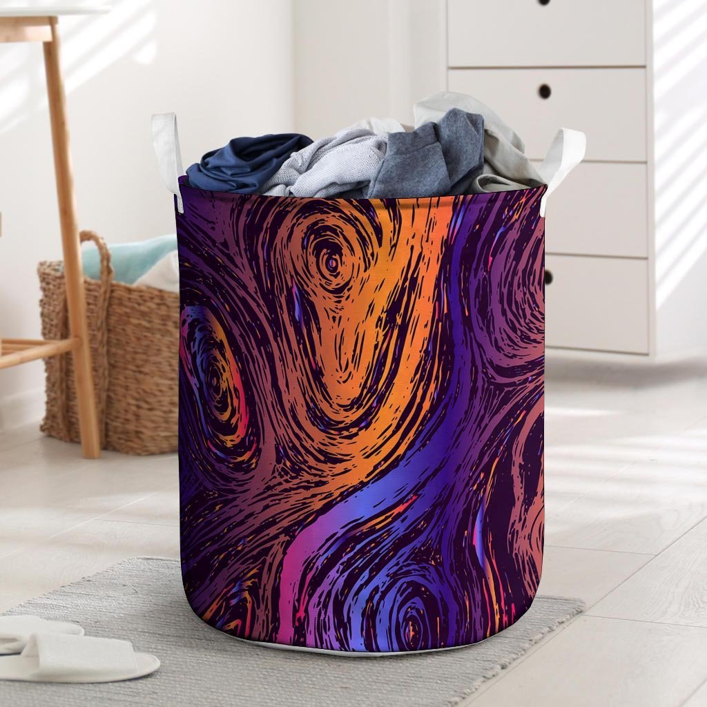 Psychedelic Abstract Laundry Basket-grizzshop