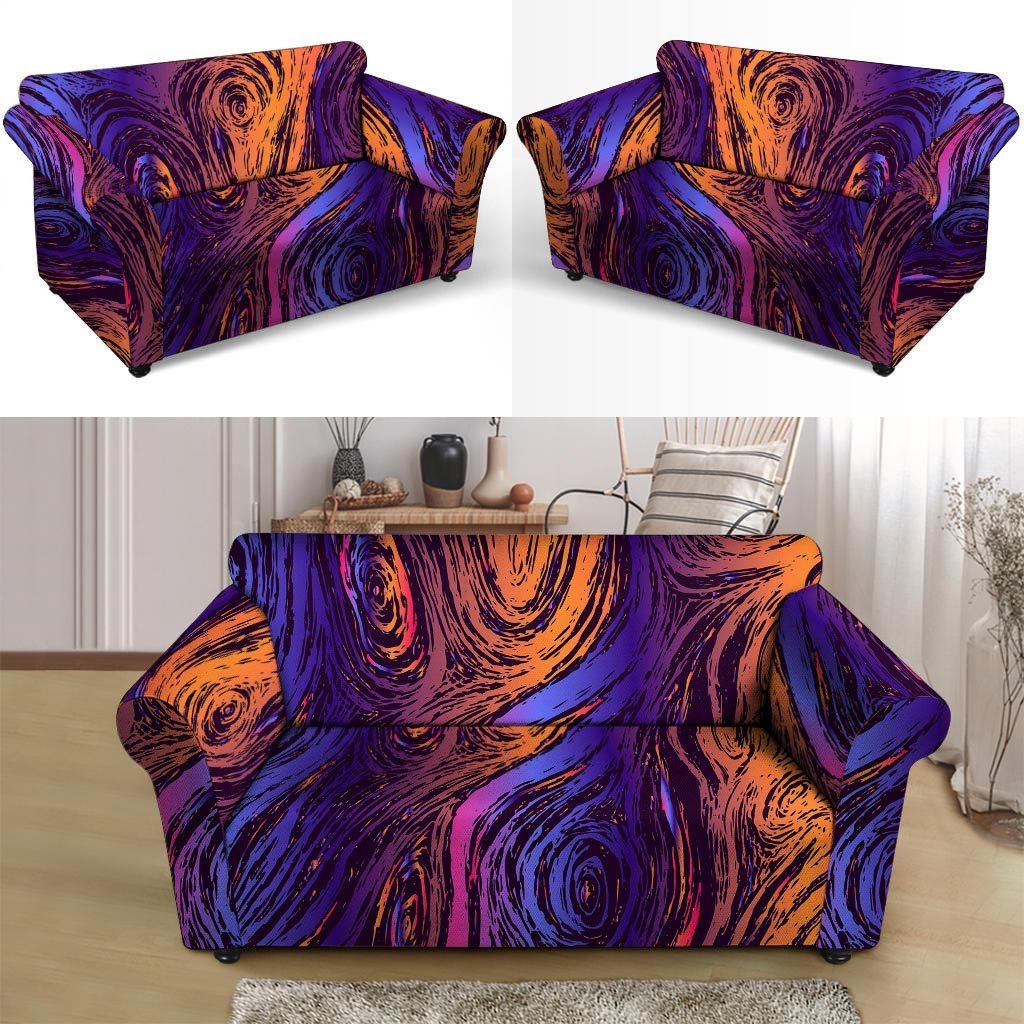 Psychedelic Abstract Loveseat Cover-grizzshop