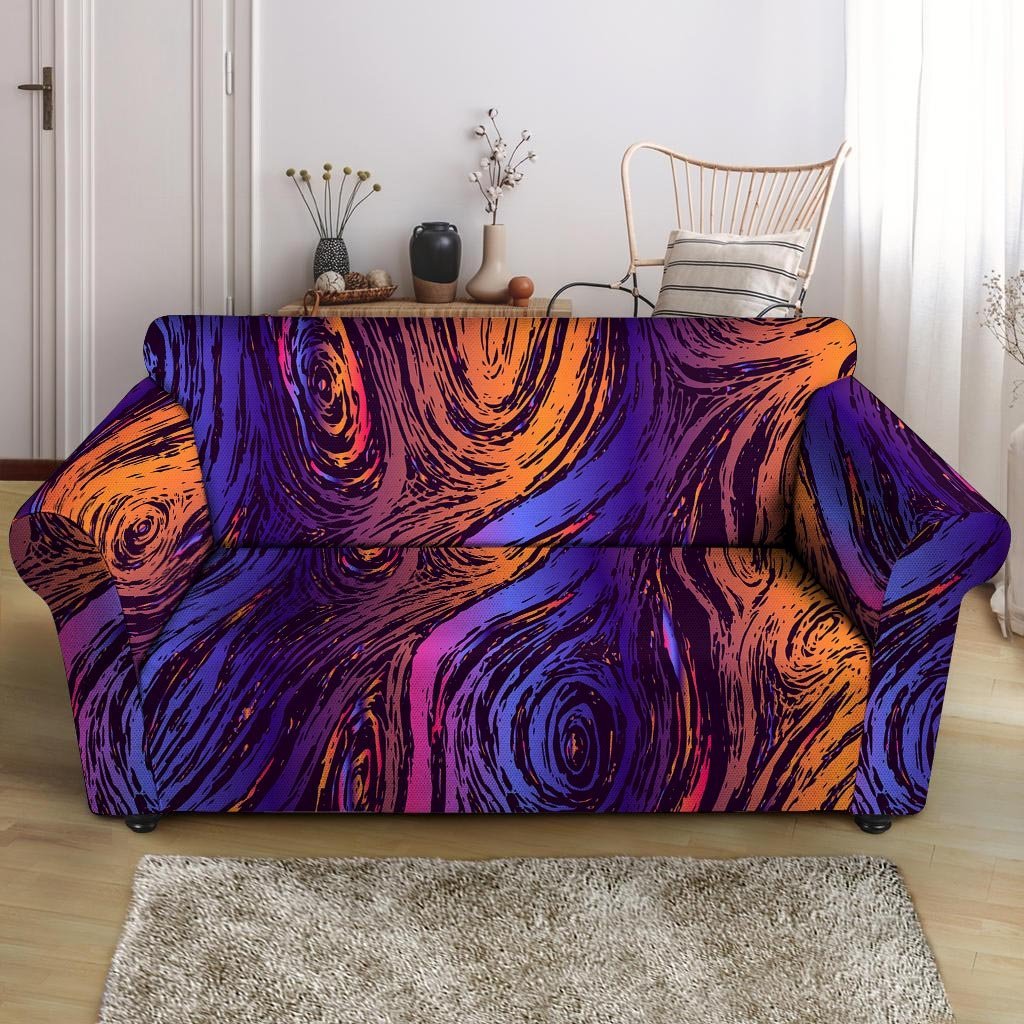 Psychedelic Abstract Loveseat Cover-grizzshop