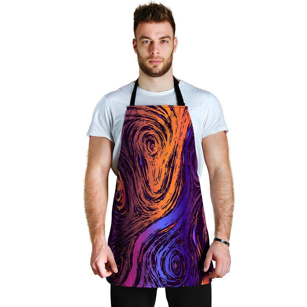 Psychedelic Abstract Men's Apron-grizzshop