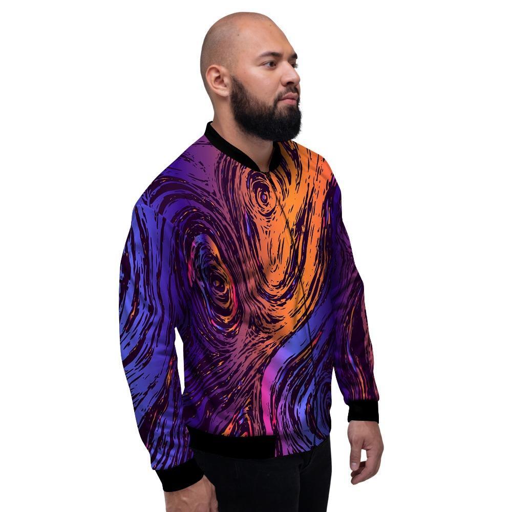 Psychedelic Abstract Men's Bomber Jacket-grizzshop