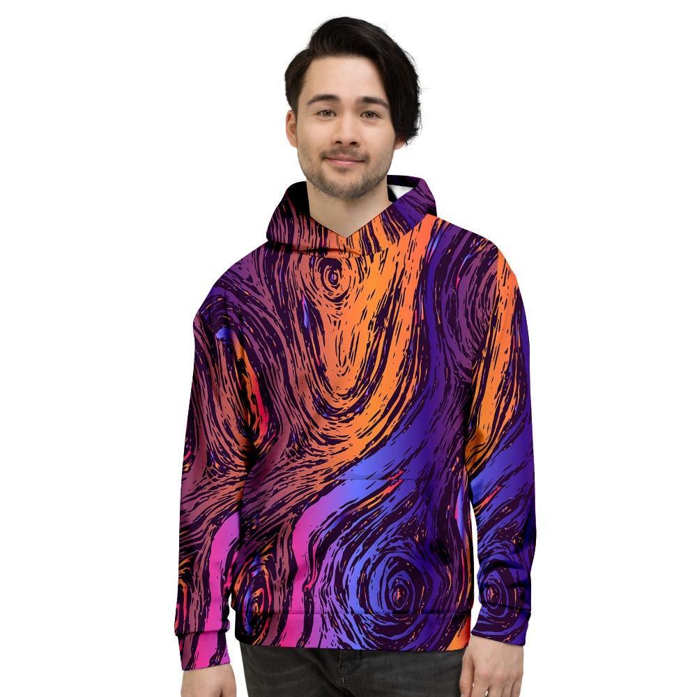 Psychedelic Abstract Men's Hoodie-grizzshop