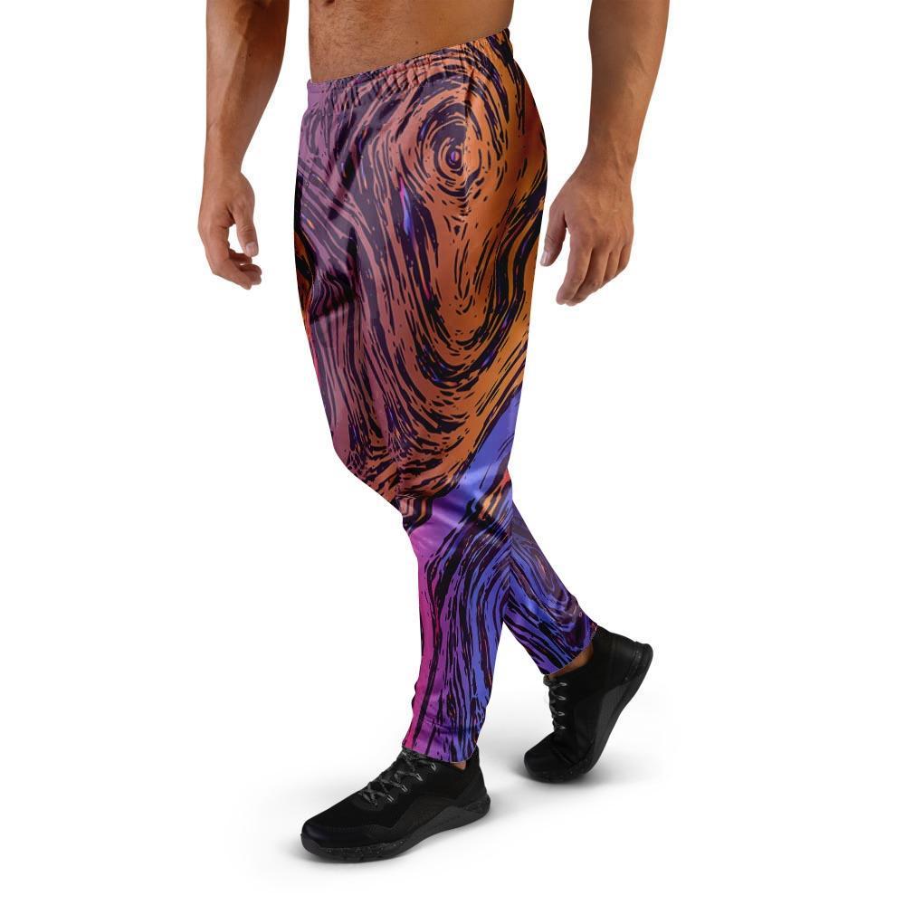 Psychedelic Abstract Men's Joggers-grizzshop