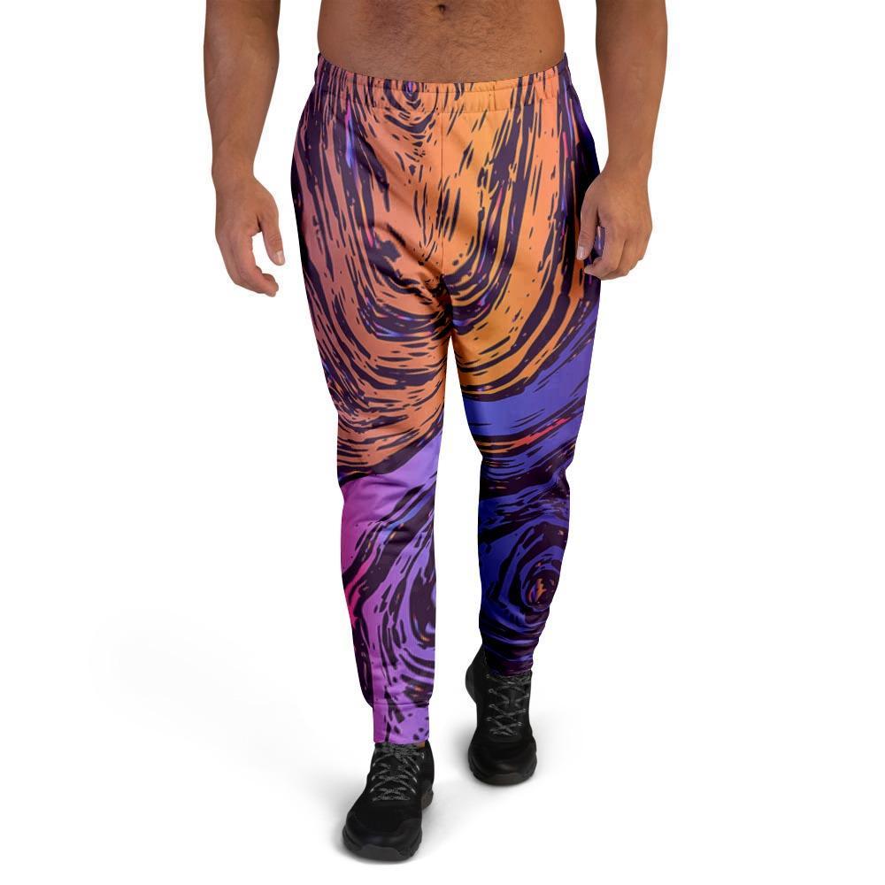 Psychedelic Abstract Men's Joggers-grizzshop