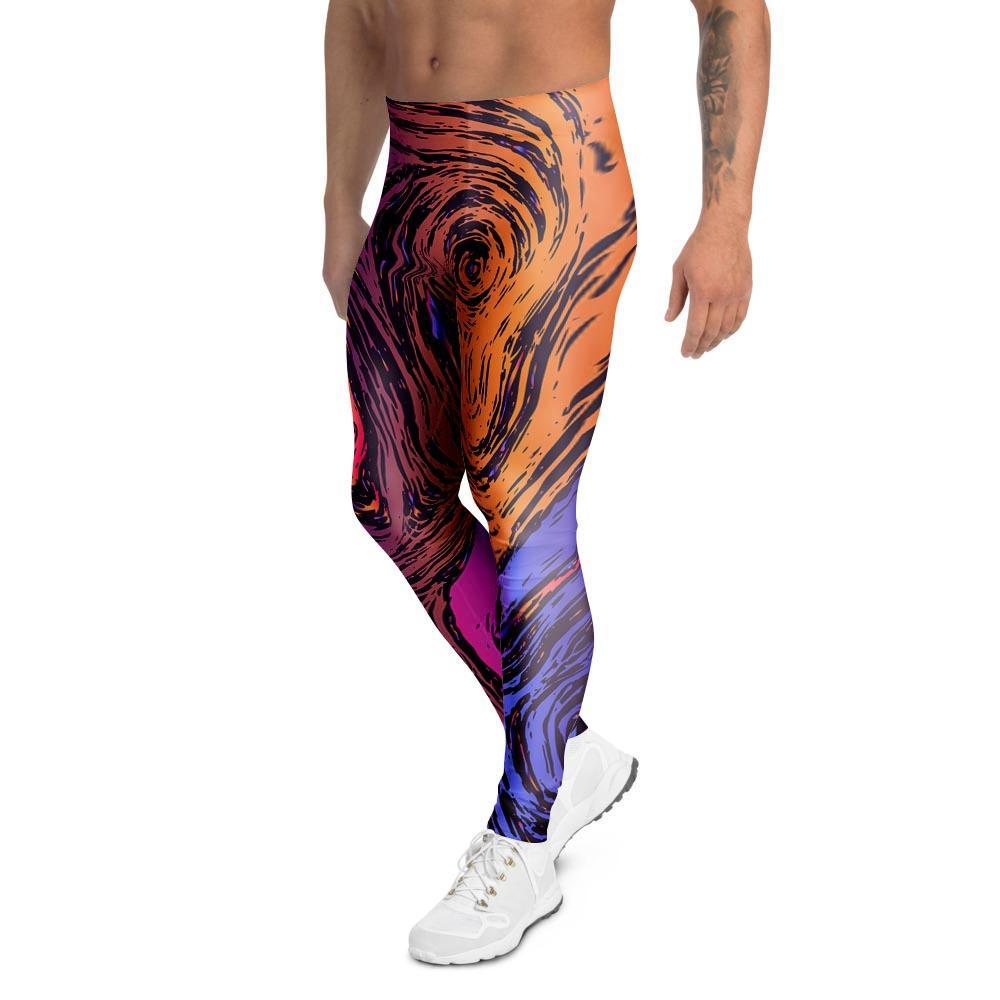 Psychedelic Abstract Men's Leggings-grizzshop