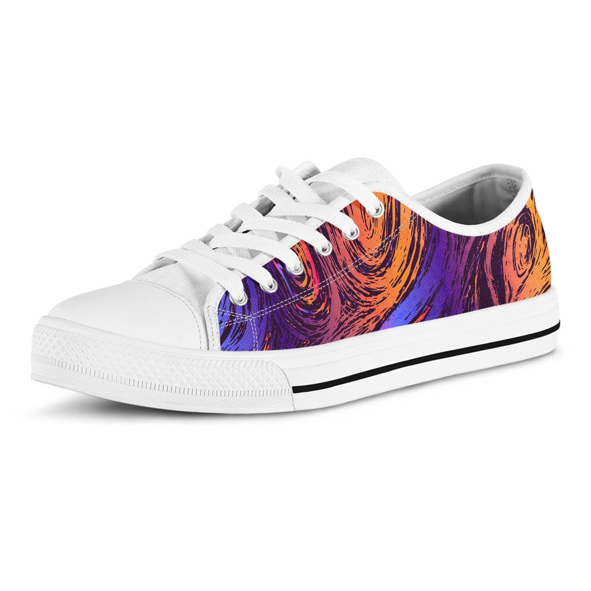Psychedelic Abstract Men's Low Top Shoes-grizzshop