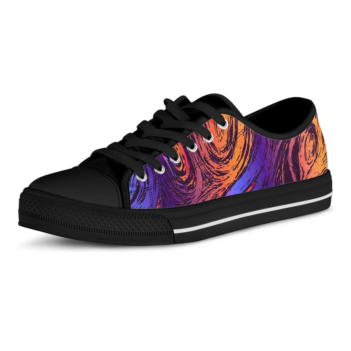 Psychedelic Abstract Men's Low Top Shoes-grizzshop