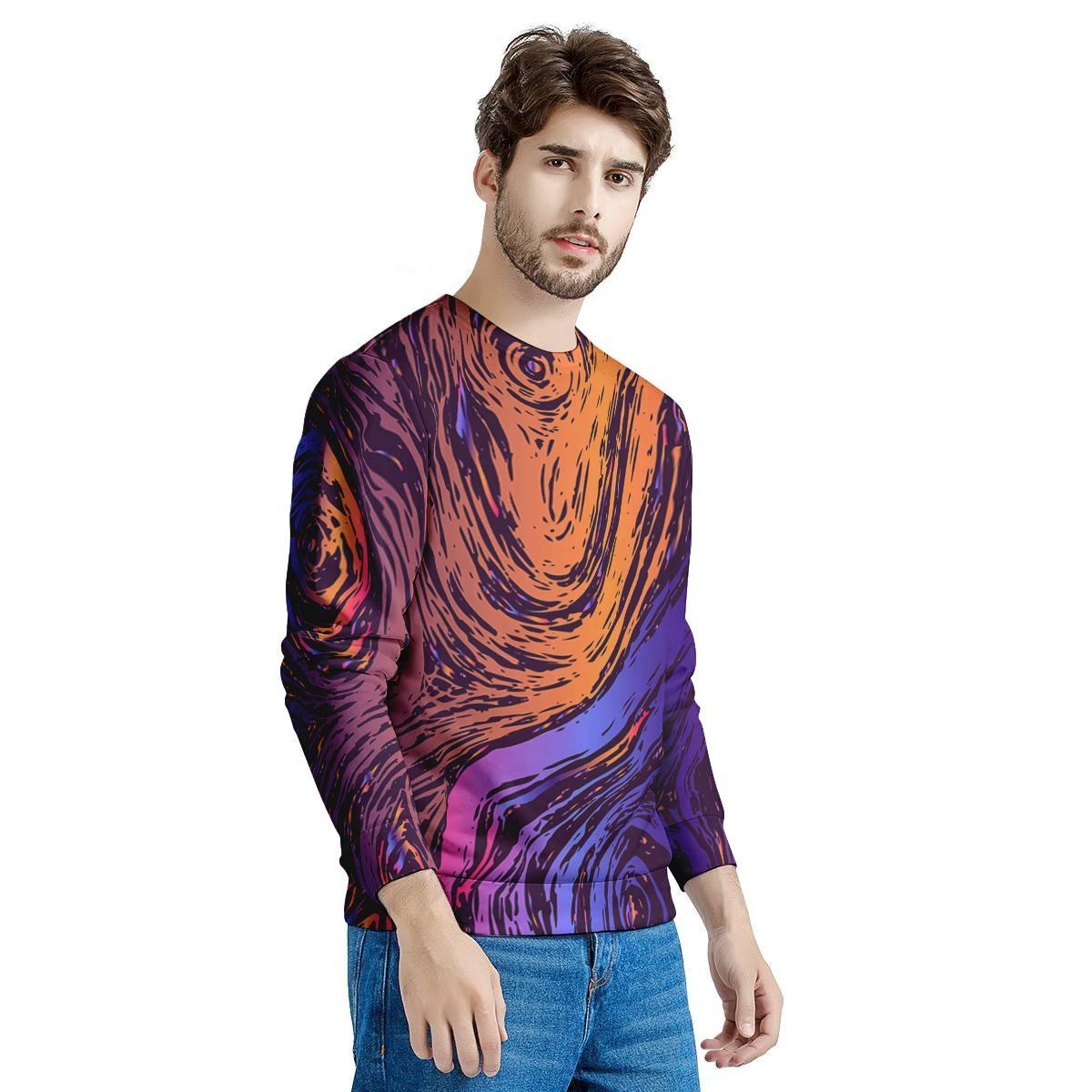 Psychedelic Abstract Men's Sweatshirt-grizzshop