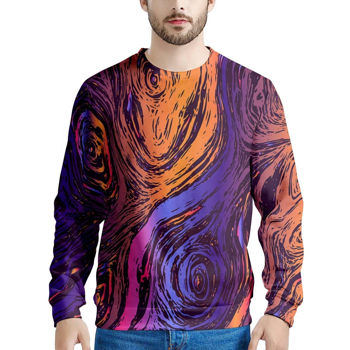 Psychedelic Abstract Men's Sweatshirt-grizzshop