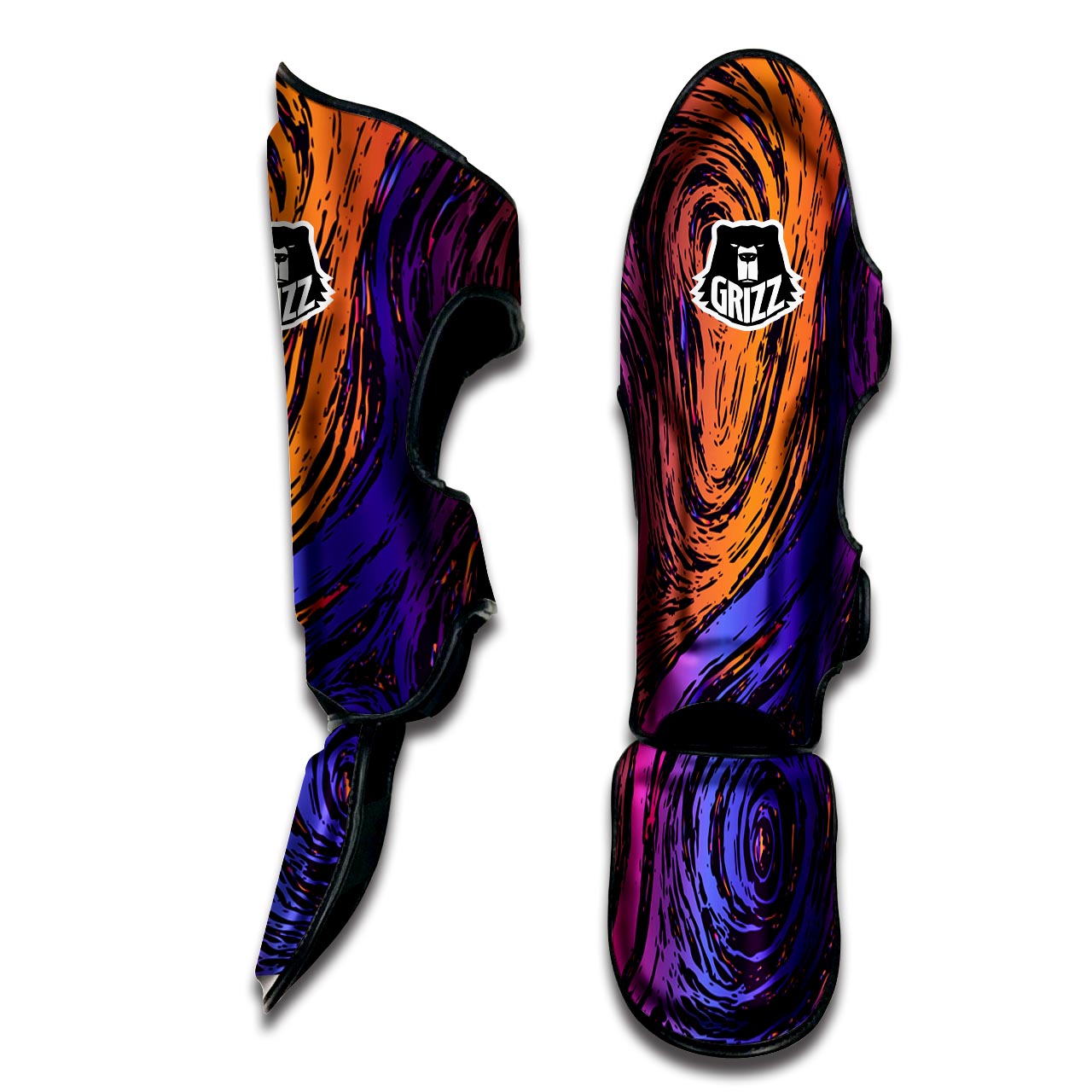 Psychedelic Abstract Muay Thai Shin Guard-grizzshop