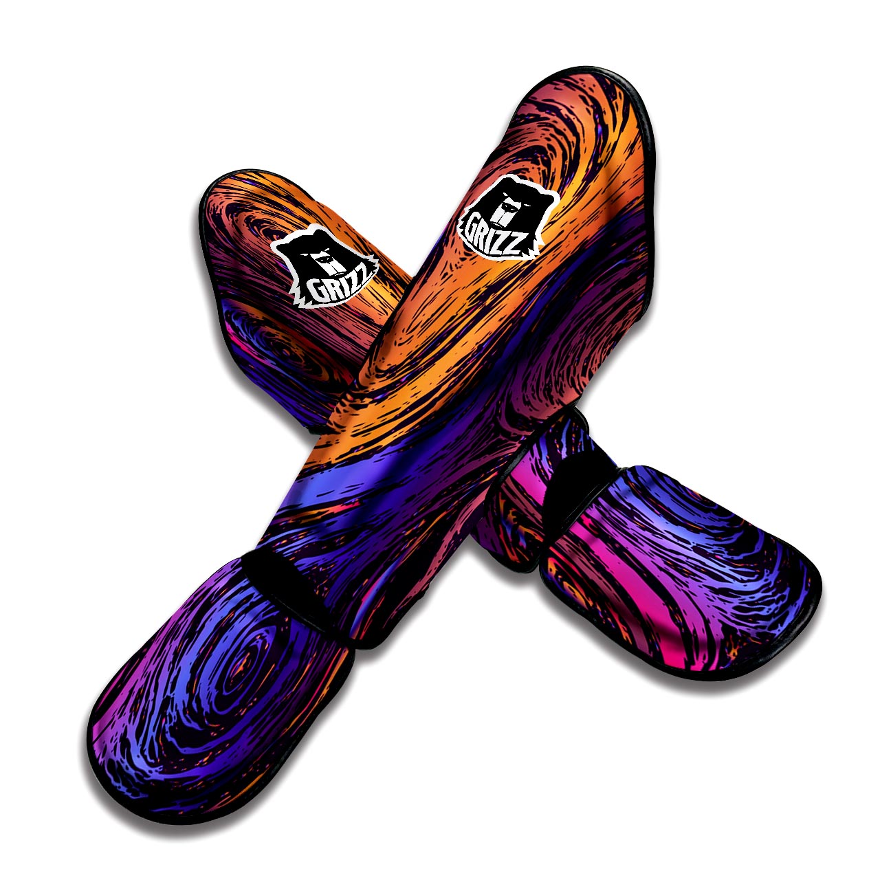 Psychedelic Abstract Muay Thai Shin Guard-grizzshop